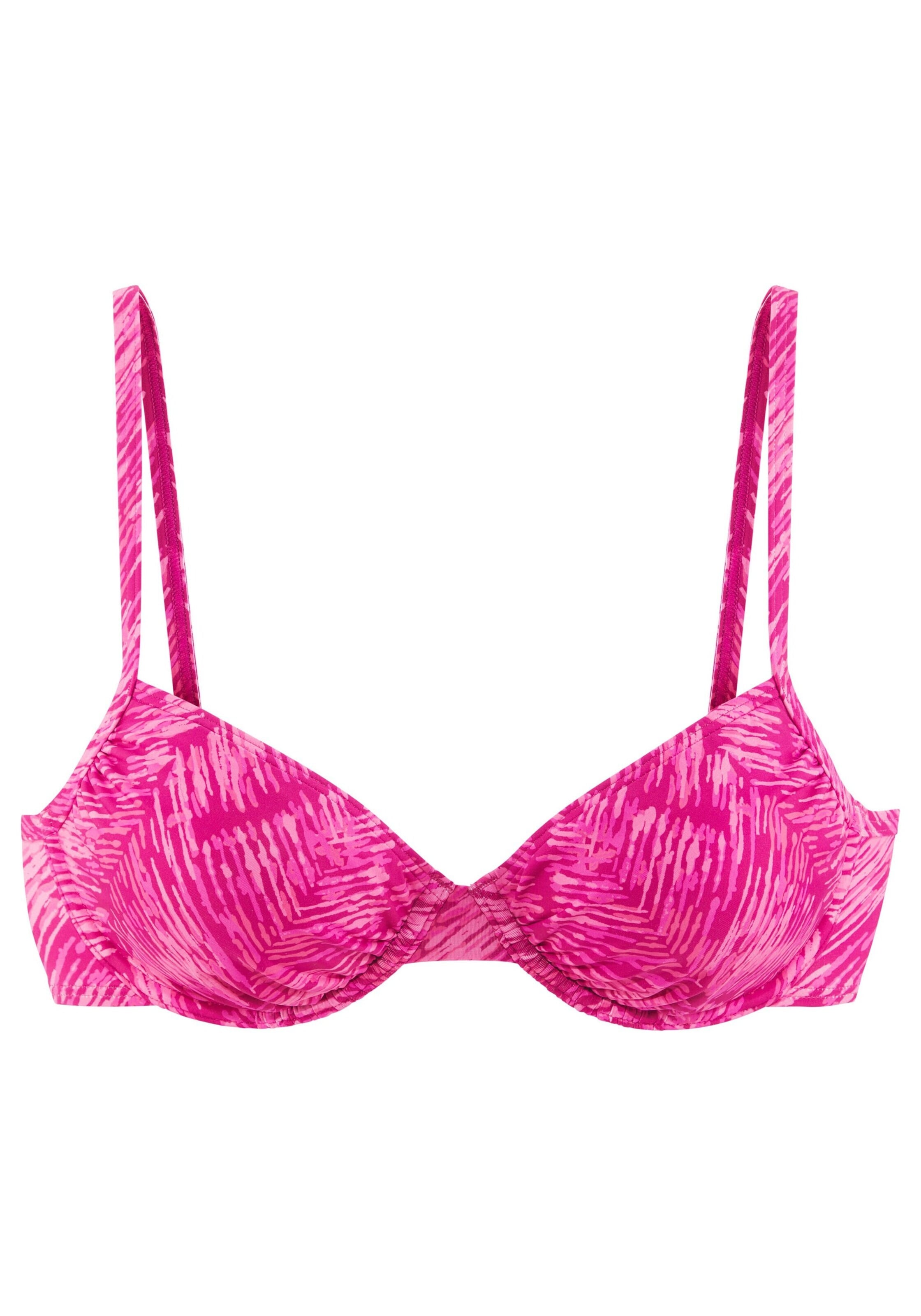 T-shirt Top per bikini di JETTE in rosa: frontale