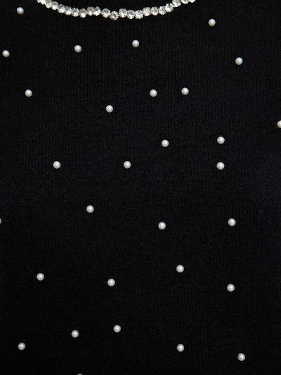 Trendyol Pull-over en noir / transparent / blanc perle, Vue avec produit