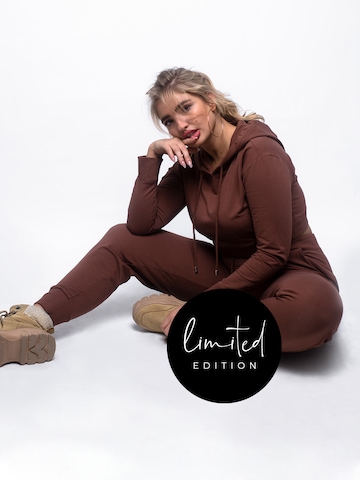 ABOUT YOU Limited Sweatshirt 'Sarina' in Brown: front