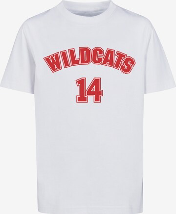 T-Shirt 'Disney High School Musical The Musical Wildcats 14' F4NT4STIC en blanc : devant