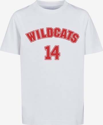 T-Shirt 'Disney High School Musical The Musical Wildcats 14' F4NT4STIC en blanc : devant