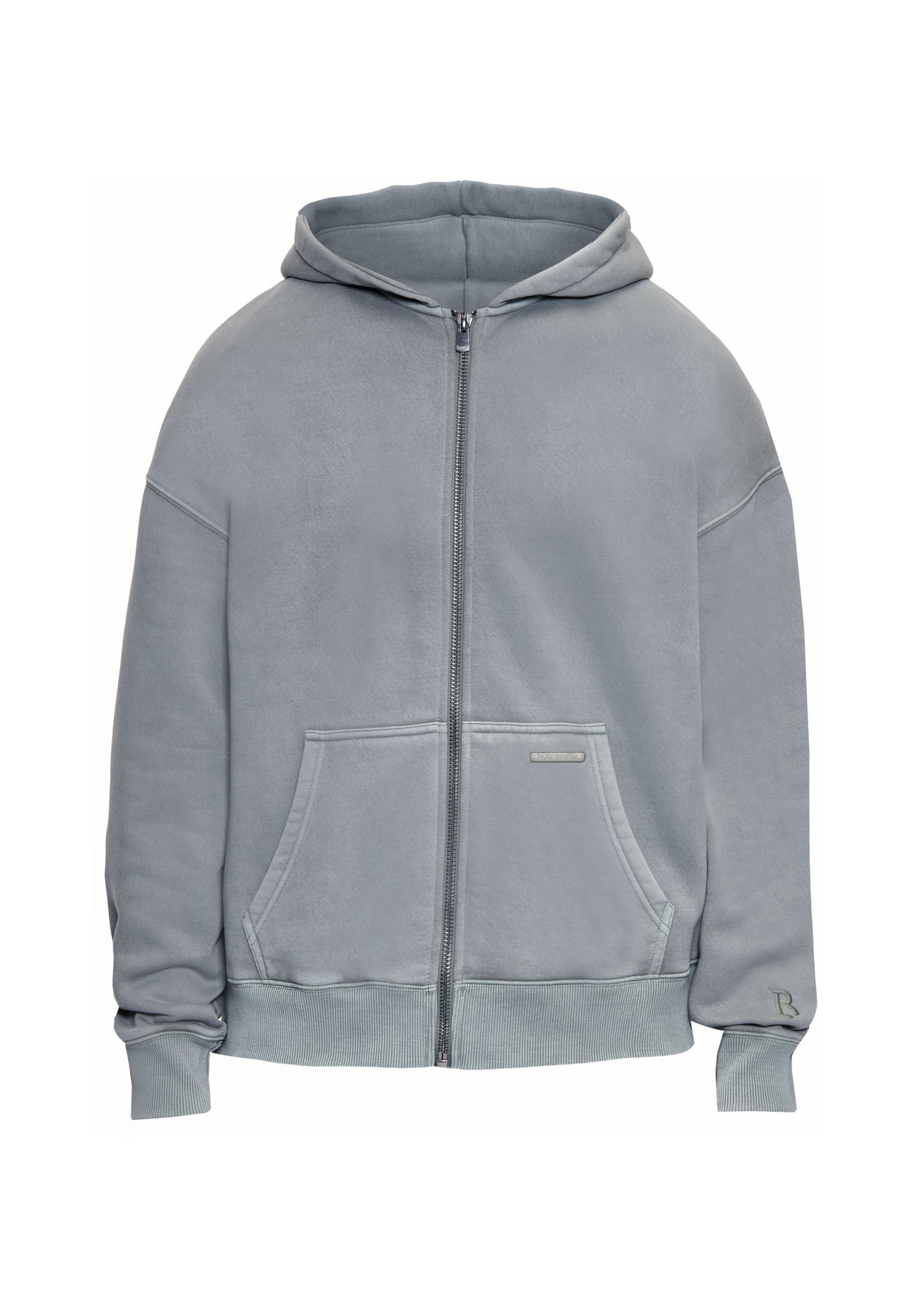 Dropsize Sweatvest in Grijs: voorkant