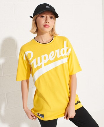 Superdry Тениска 'Strikeout' в жълто: отпред