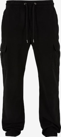 Urban Classics Карго панталон в черно: отпред