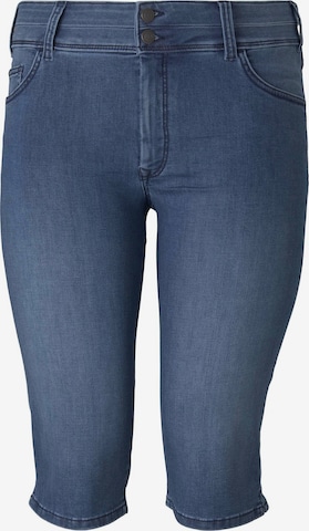 Tom Tailor Women + Slimfit Jeans in Blauw: voorkant