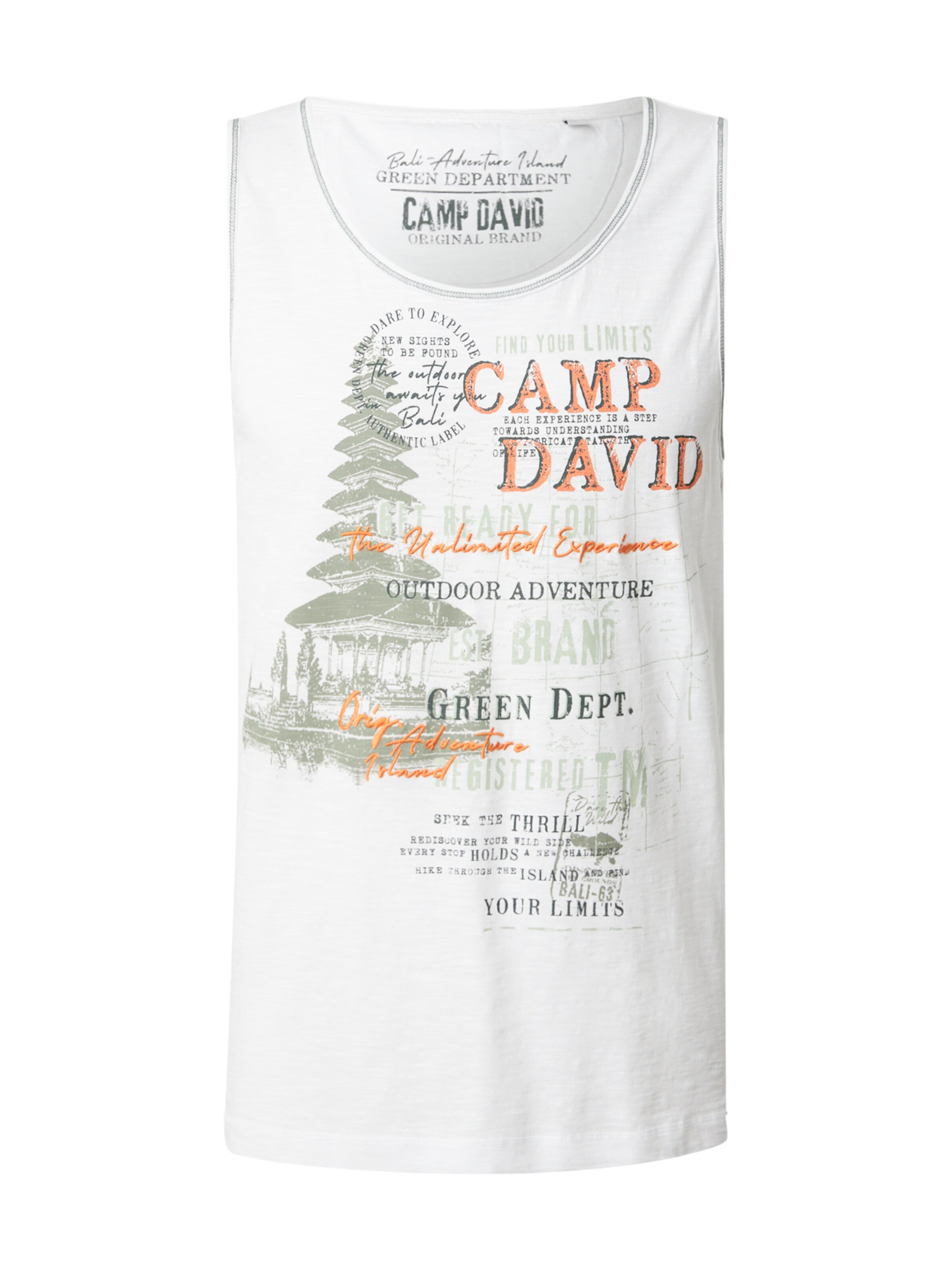 CAMP DAVID - Camisa em branco: frente