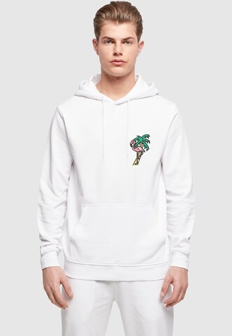 Mister Tee Sweatshirt 'Flamingo' in White: front