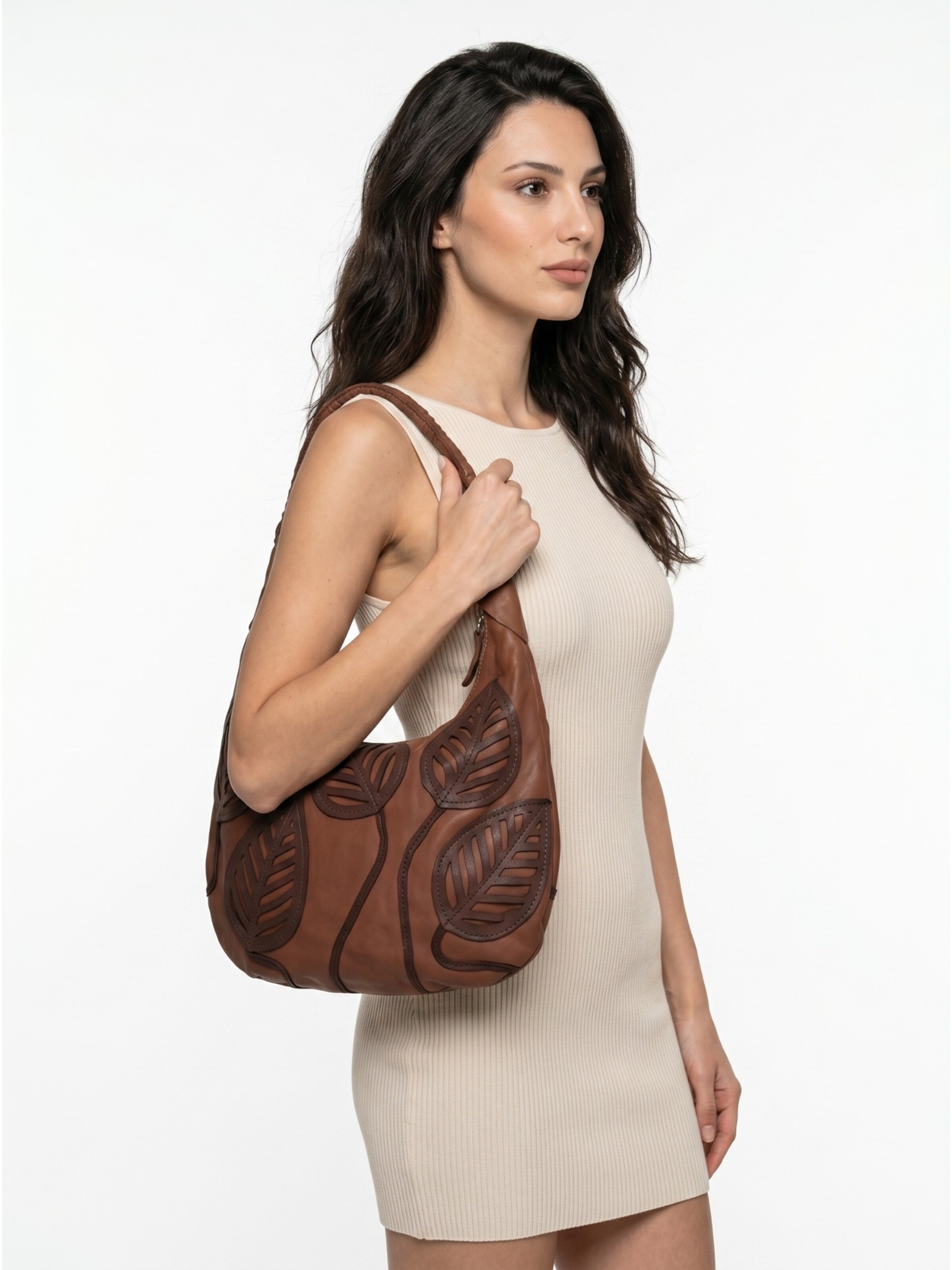 Cabas Samantha Look en marron : devant