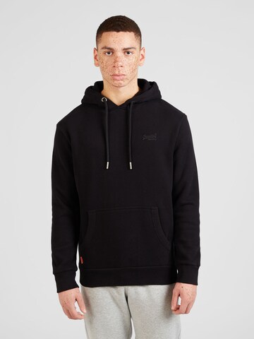 Superdry Sweatshirt 'ESSENTIAL' in Schwarz: Vorderseite