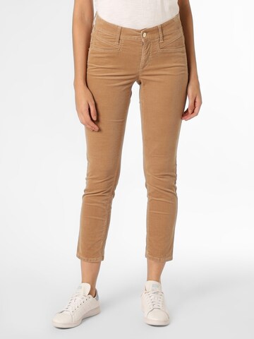 Cambio Regular Broek 'Pina' in Beige: voorkant