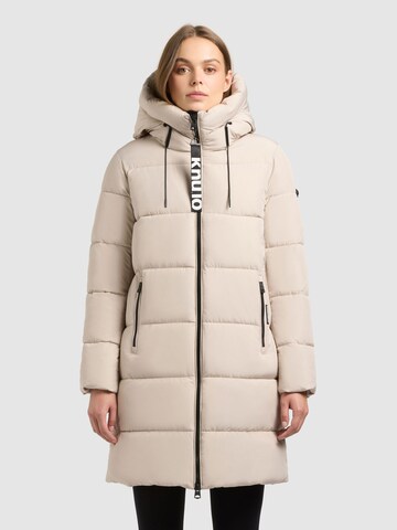 khujo Winter Coat in Beige: front