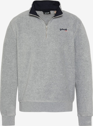 Schott NYC Sweatshirt in Grey: front