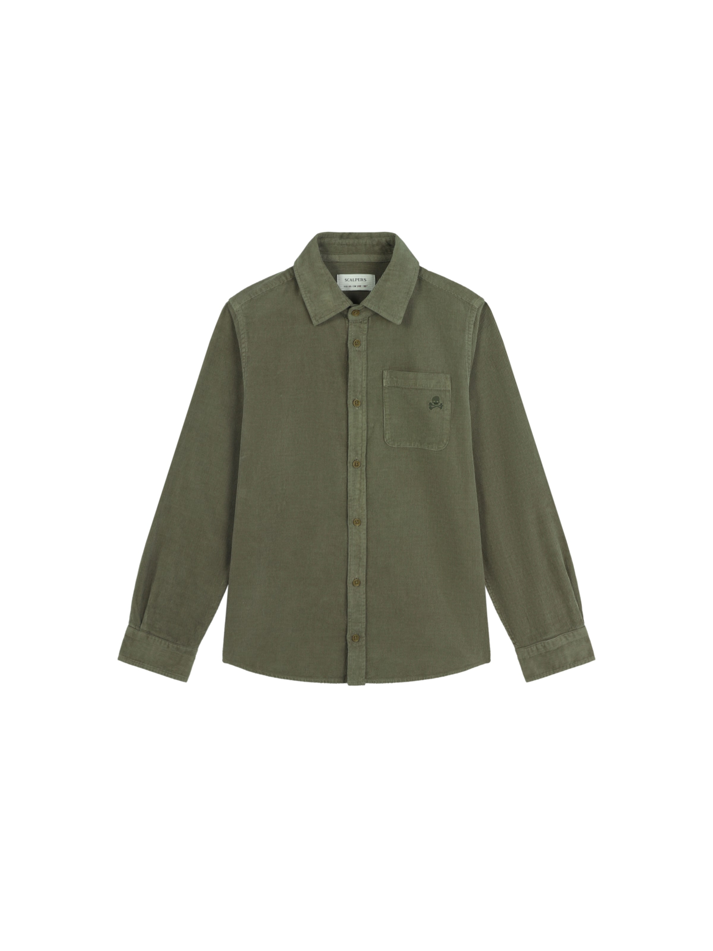 Scalpers Regular fit Πουκάμισο σε πράσινο: μπροστά