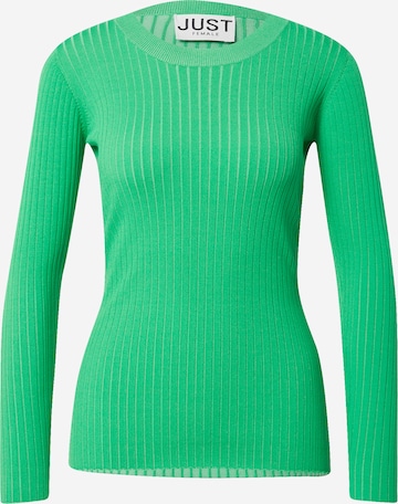 JUST FEMALE Μπλουζάκι σε πράσινο: μπροστά