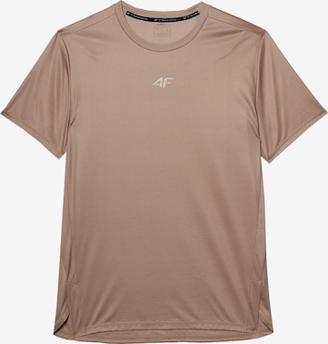 4F T-shirt i beige: framsida