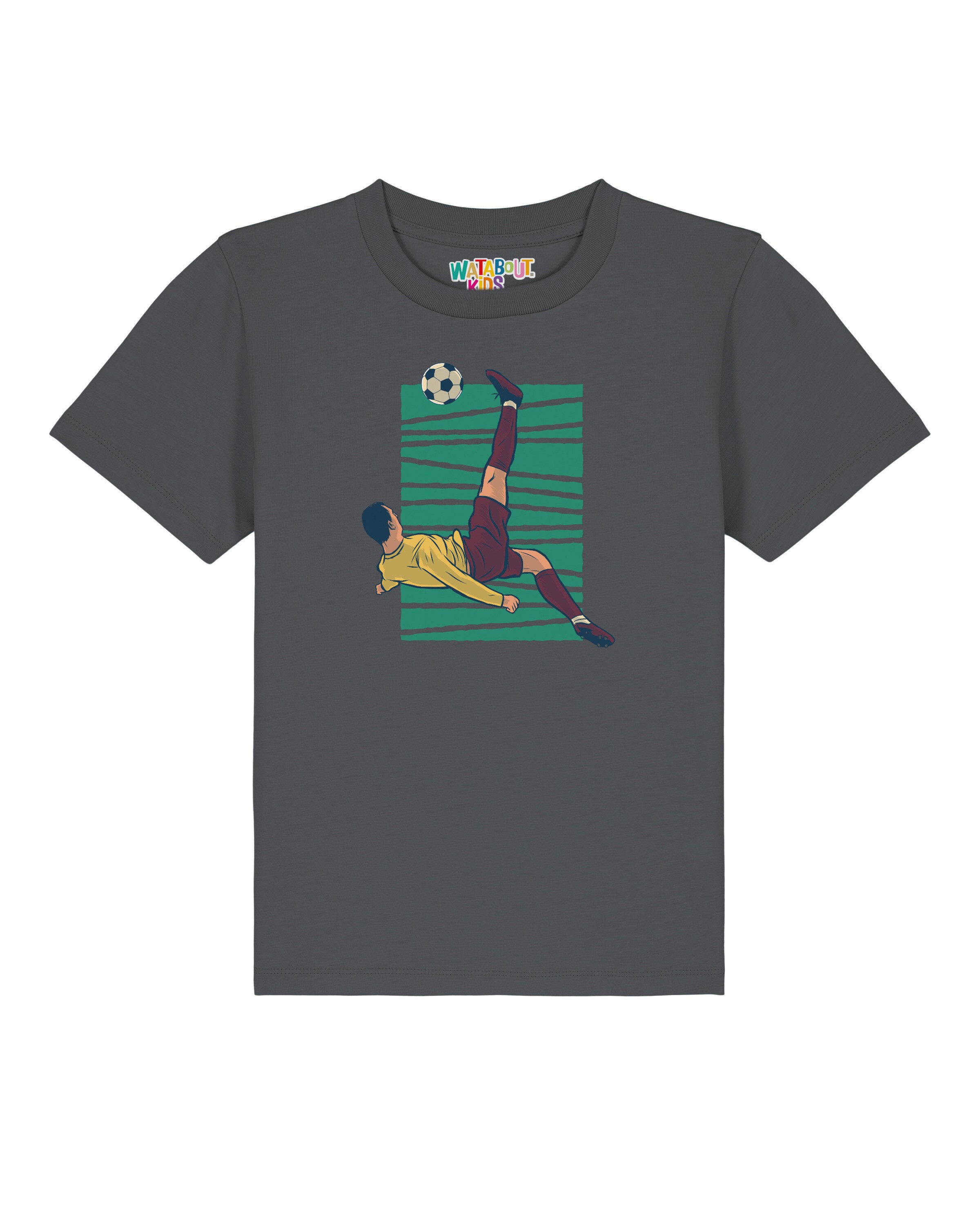 watabout.kids Shirt 'Fußball' in Grey: front