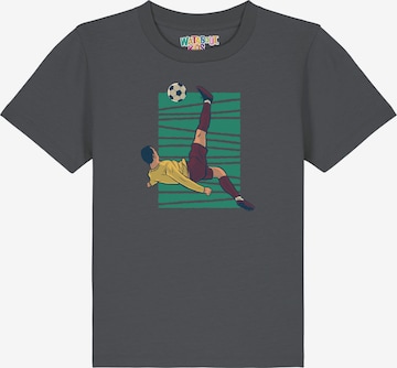 watabout.kids T-Shirt 'Fußball' in Grau: Vorderseite