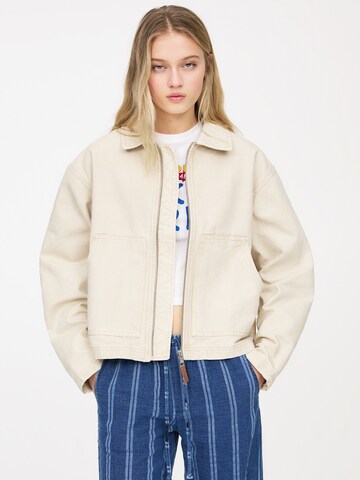 Pull&Bear Between-Season Jacket in Beige: front