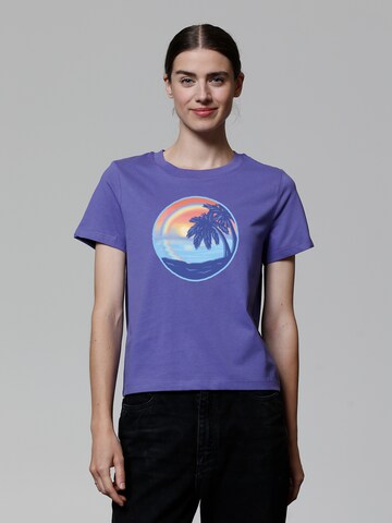 Watapparel Shirt 'Sunset Rainbow' in Lila: Vorderseite