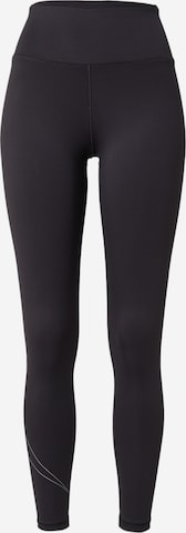 Skinny Pantalon de sport 'LUX BOLD' Reebok en noir : devant