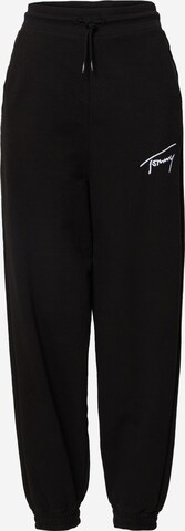 Tommy Jeans Tapered Trousers in Black: front