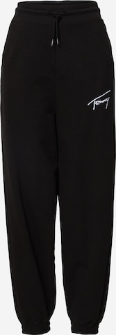 Tommy Jeans Tapered Pants in Black: front