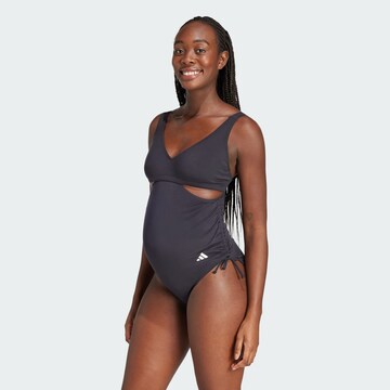 ADIDAS SPORTSWEAR Bralette Sports swimsuit 'Iconisea' in Black: front