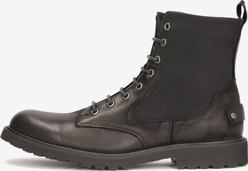 Kazar Lace-Up Boots in Black: front