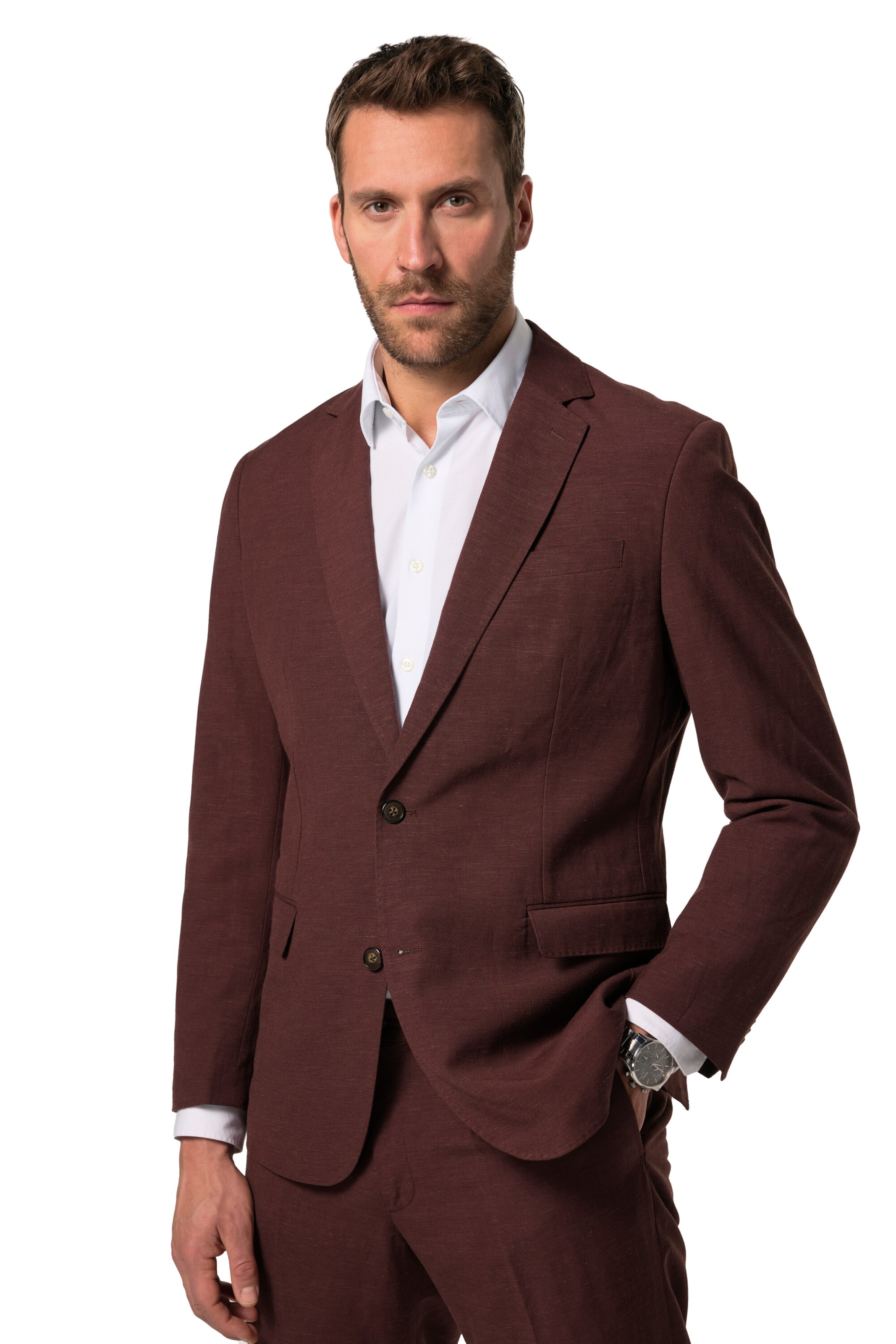 JP1880 Slim fit Colbert in Rood: voorkant