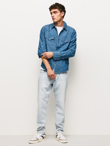 Pepe Jeans Regular fit Button Up Shirt 'CARSON' in Blue