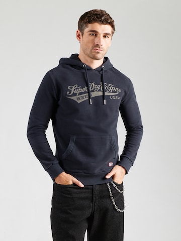 Superdry Bluzka sportowa 'HERITAGE' w kolorze czarny: przód