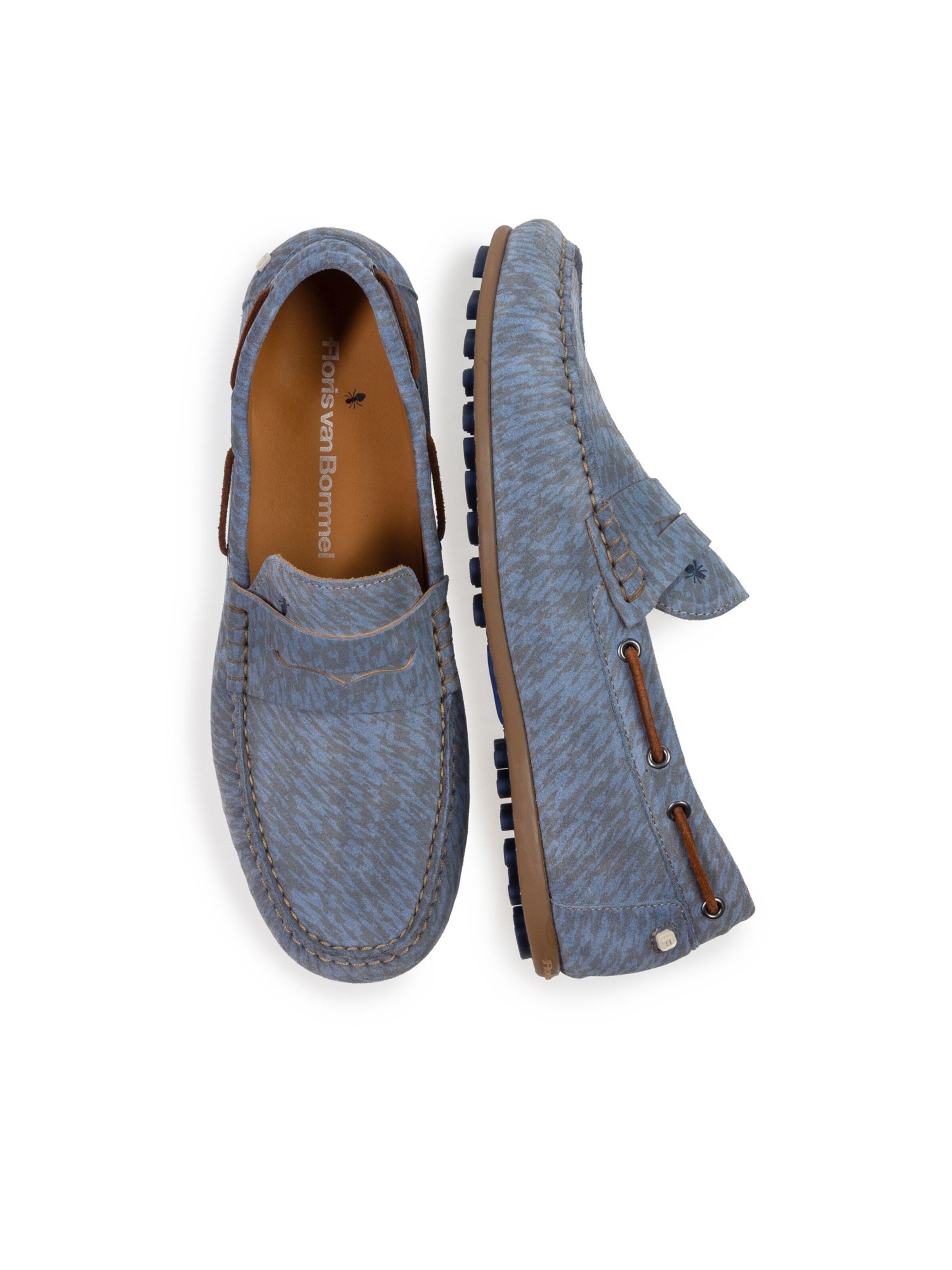 Mocassin 'DE DRIJVER 02' Floris van Bommel en bleu