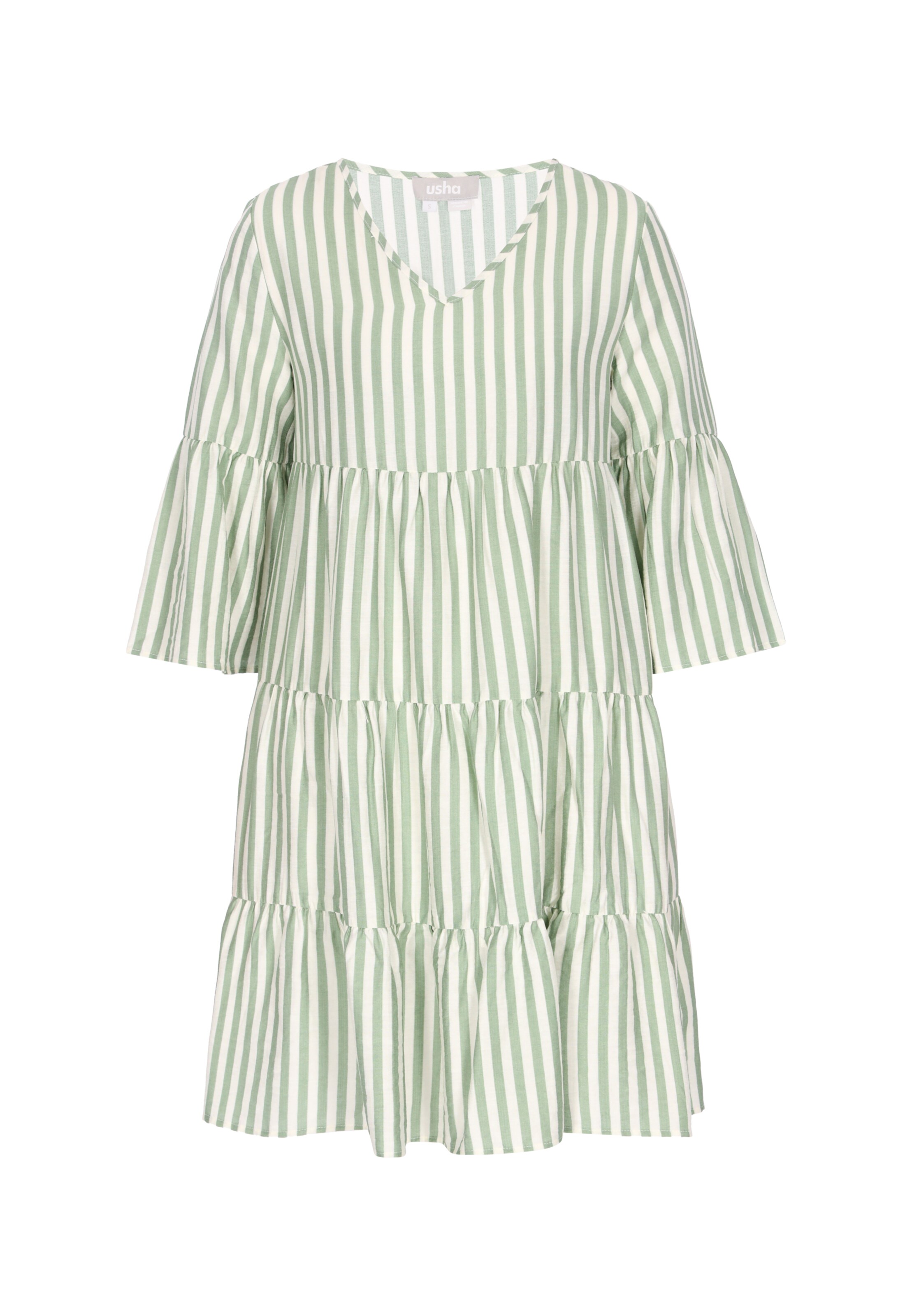 Usha Jurk in Groen: voorkant