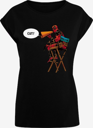 ABSOLUTE CULT T-Shirt 'Deadpool - Directors Chair' in orange / rot / schwarz / weiß, Produktansicht