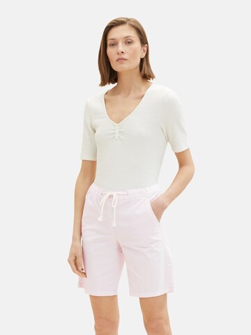 TOM TAILOR Regular Chino trousers in Pink