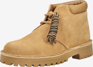 Stivaletto stringato di CLARKS in marrone: frontale