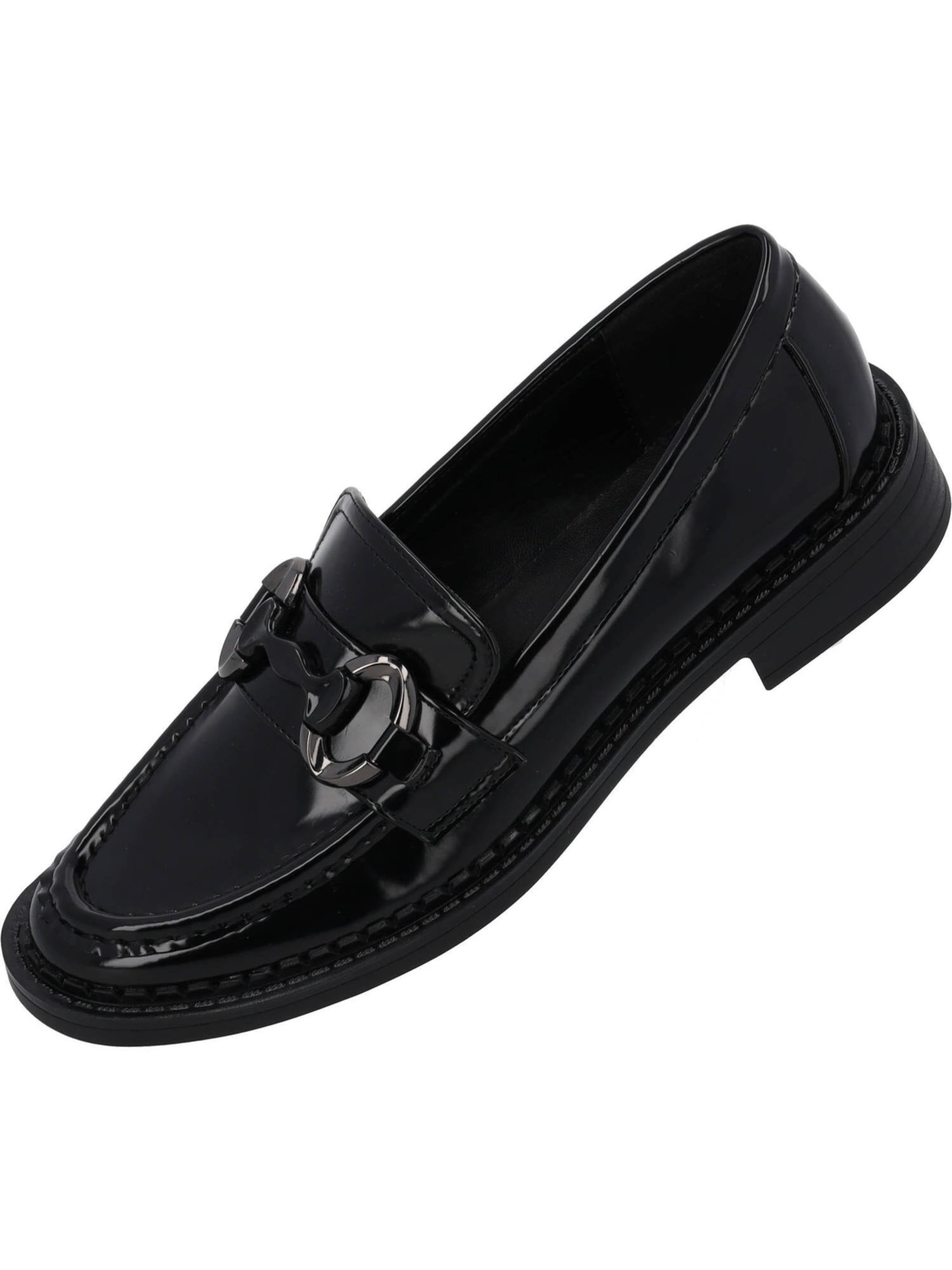 Palado Mokassin 'Juliasa' in Schwarz: Vorderseite