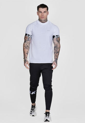 SikSilk Koszulka 'Tech' w kolorze biały