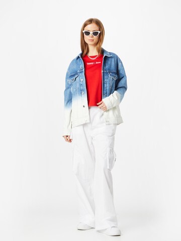 Tommy Jeans Shirt 'Serif Linear' in Rood