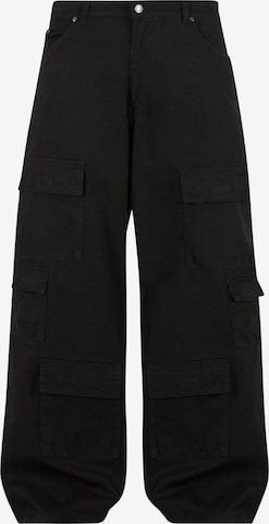 Karl KaniLoosefit Cargo hlače - crna boja: prednji dio