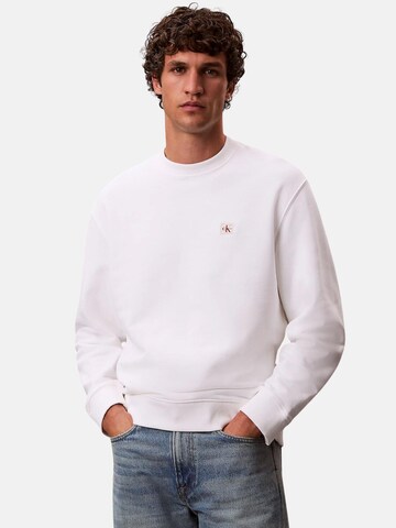 Calvin Klein Sweatshirt in White: front
