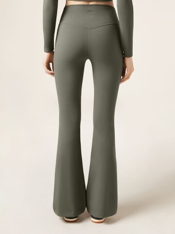 CALZEDONIA Flared Pants in Green
