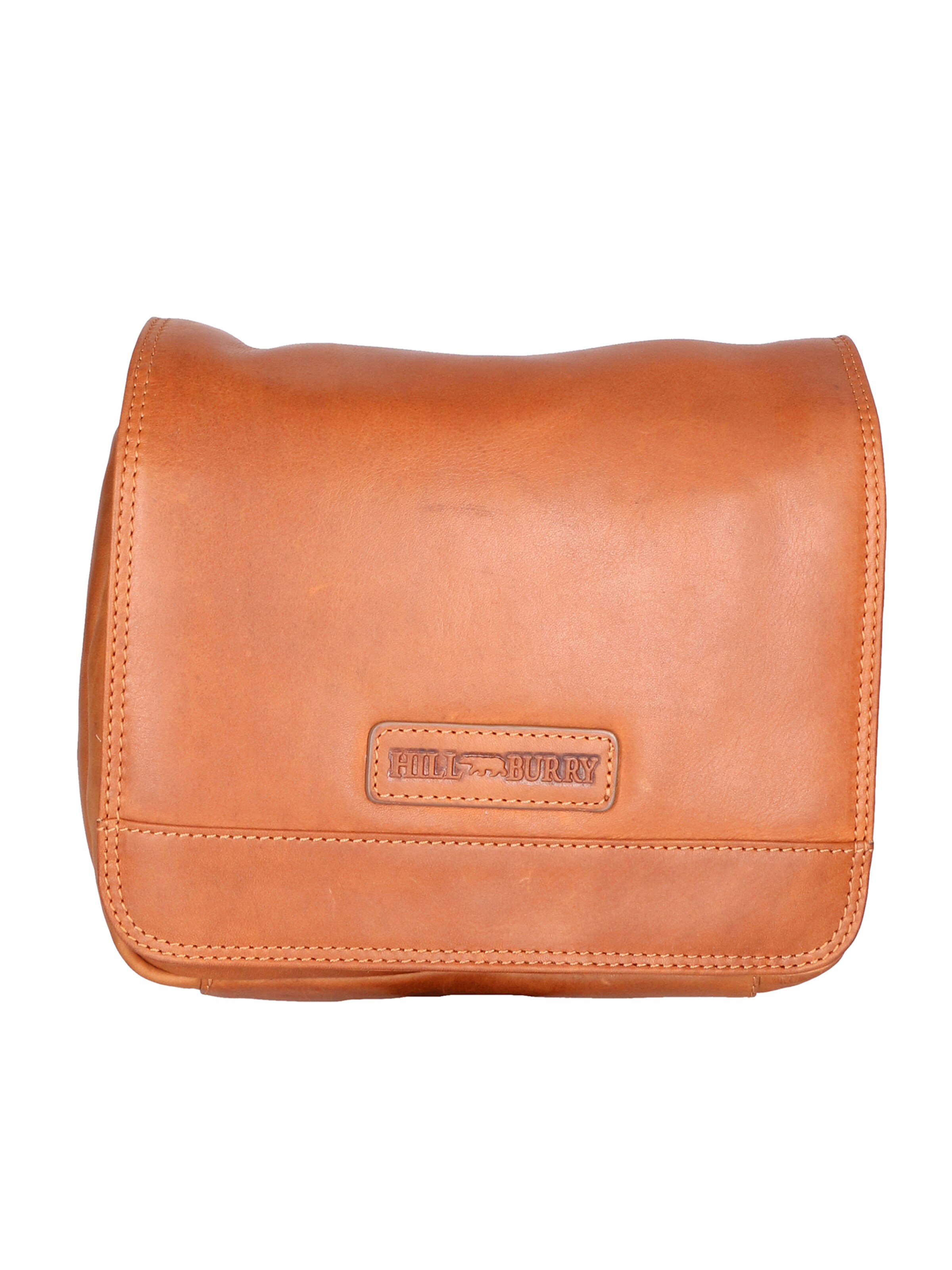 Borsa a tracolla 'Borsa a tracolla uomo vera pelle vitello ingrassato Hill Burry' di HILL BURRY in marrone: frontale