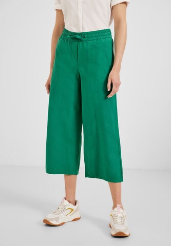 CECIL Wide leg Broek in Groen: voorkant