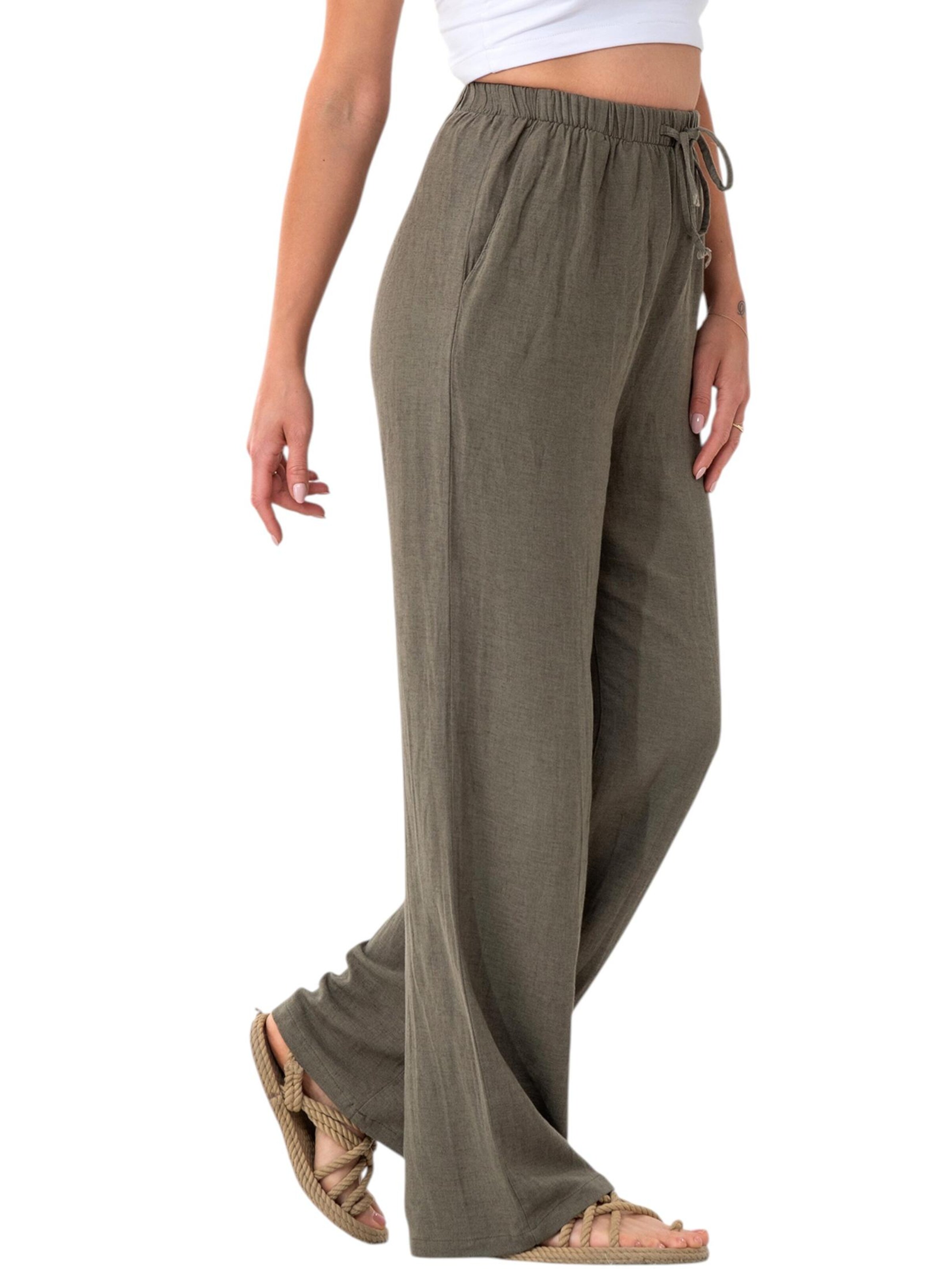 Wide Leg Pantalon 'SAIRA' WENOR en vert