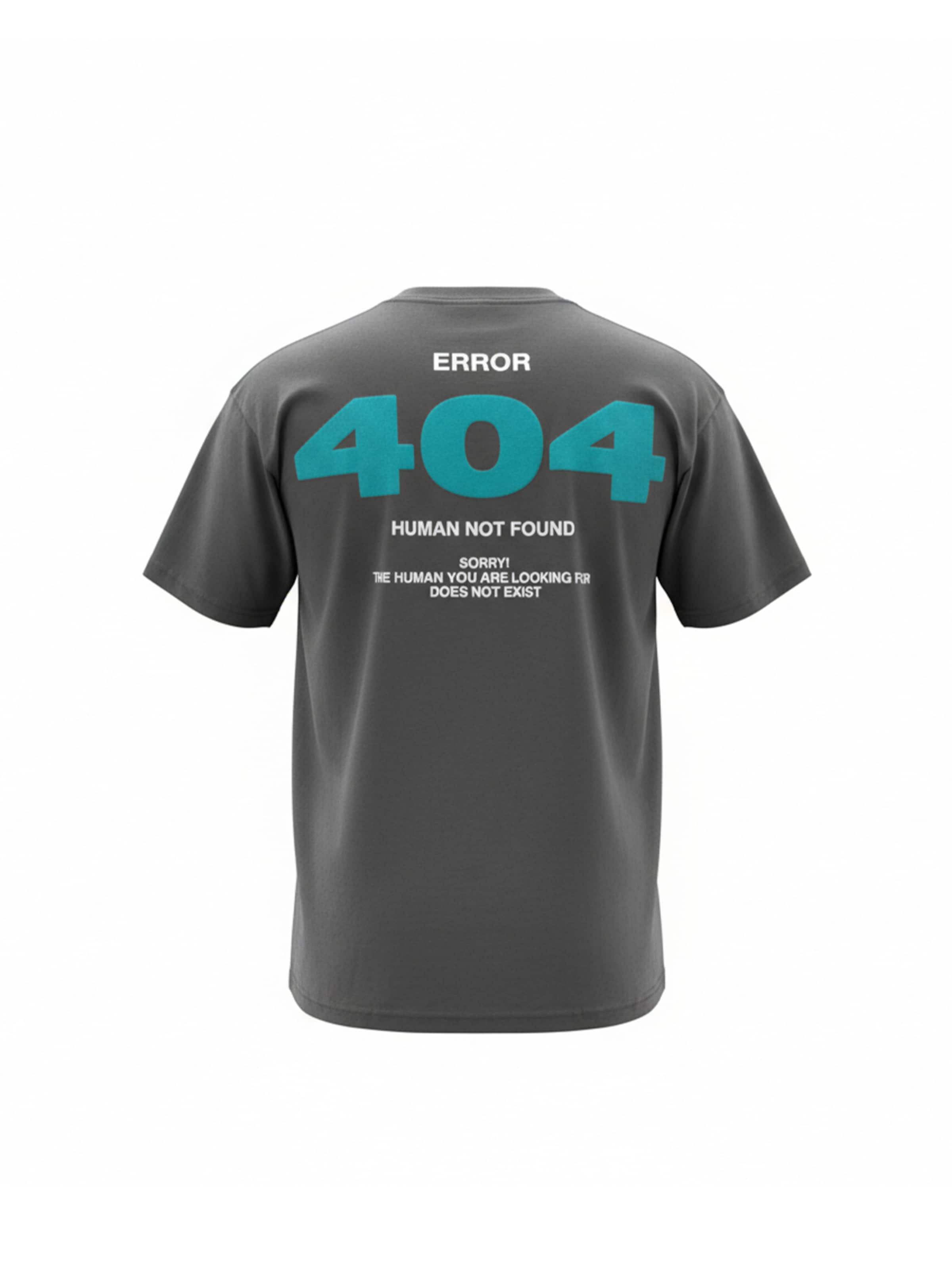 Kleidermafia Shirt 'Oversize 404 T-shirt - Anthracite'‌‌‌‌‌‌‌ in Grau: Vorderseite