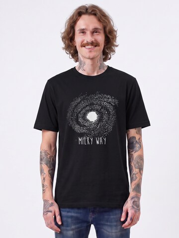 Watapparel Shirt 'Milky Way' in Black: front