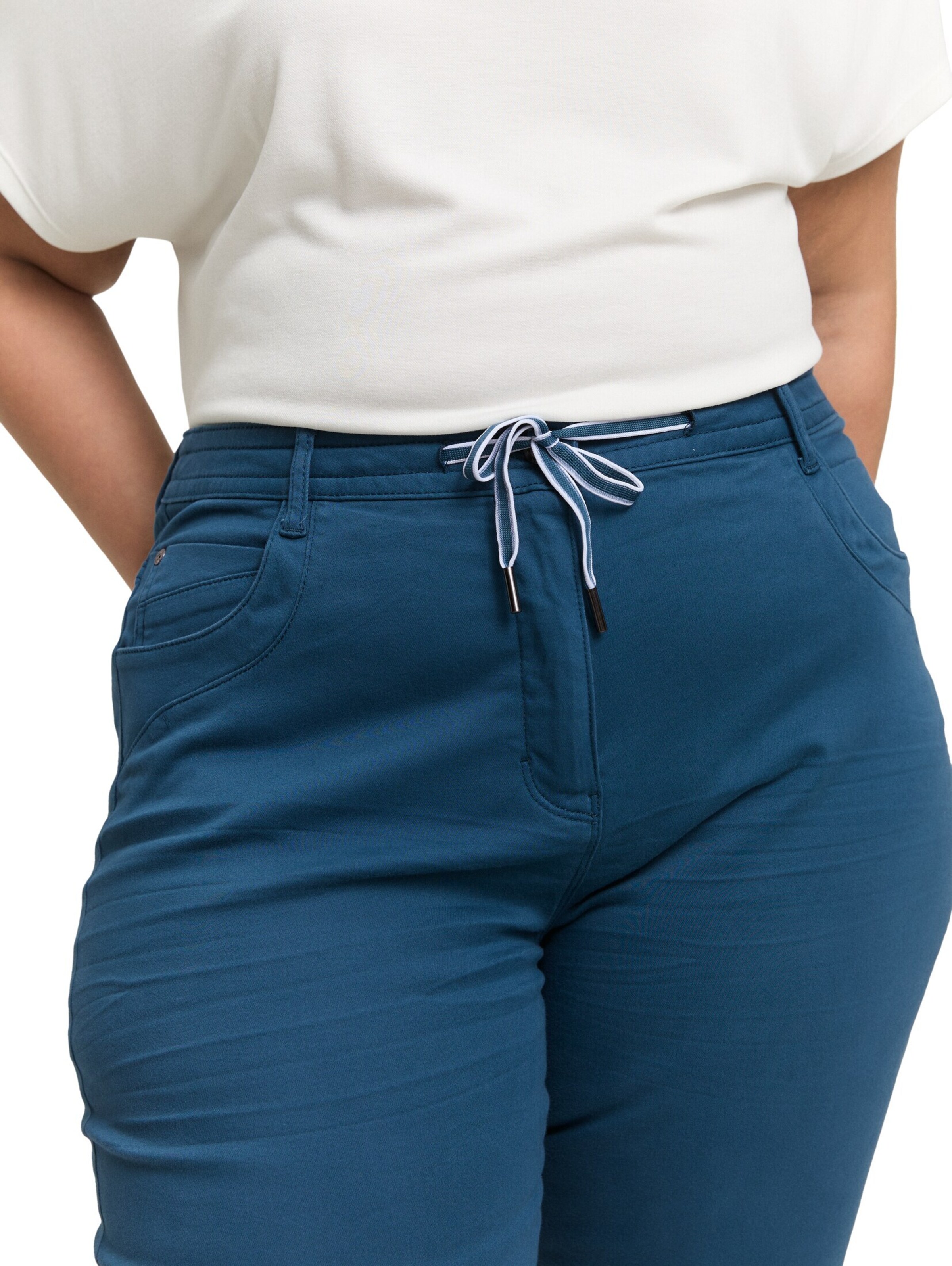 TOM TAILOR Slimfit Broek in Blauw