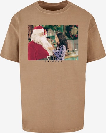 ABSOLUTE CULT Shirt 'Friends - Santa Chandler' in Beige: voorkant