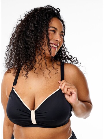 Swim by Zizzi Zmanjševalci Bikini zgornji del 'Maria' | črna barva